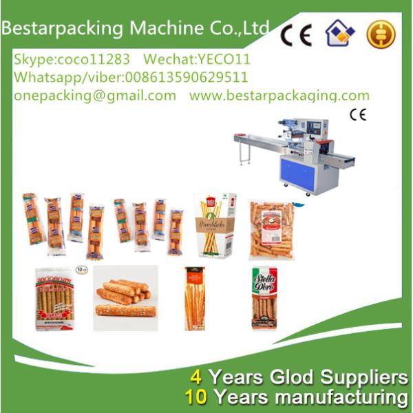 Flow pack machine for bread sticks,breadsticks,Lance Bread Sticks packing machine