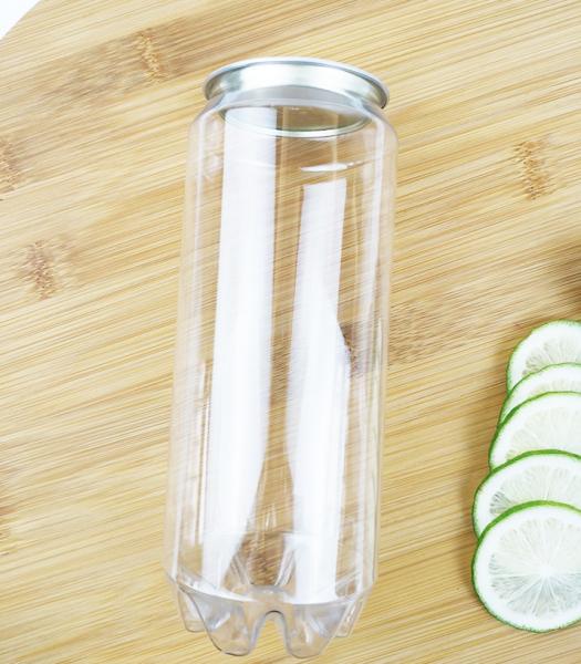Cheap 500ml Food Grade Empty Clear Plastic Containers With Easy Pull Cover Beverages for sale