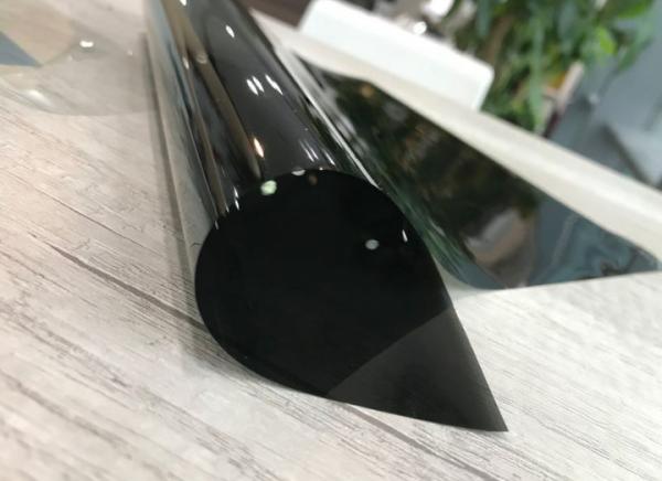 Cheap Thin Transparent Tinted Black Pet Film , Silicon Cling Decorative Window Film for sale