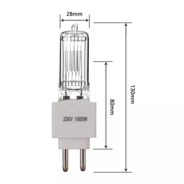 Cheap 230V 1000W Quartz Halogen Bulb Quartz Lamp Halogen Light For Stage Lighting for sale
