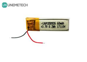 Best Over 500 Cycles Life Rechargeable 3.7V 60mAh Lithium ion Polymer 350926 Battery for Earphones wholesale