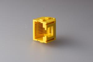 China Modular SMT  Low Profile RJ45 Jack , Rj45 Modular Plugs Sinking Connector  Plastic Yellow on sale