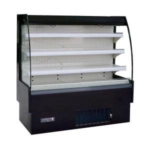 China Open Front Refrigerated Display Case R404a With Transparent Glass Panel on sale