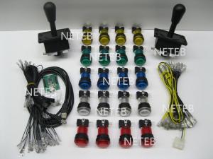 Best Joystick Pack, 2 Joysticks and 16 Clear illuminated buttonS,2 player USB to Jamme converting board wholesale