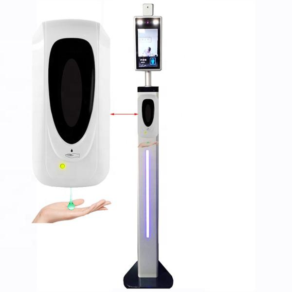 Cheap Body Temperature Test Linux Face Recognition Access Control With Hand Sanitizer Dispenser for sale