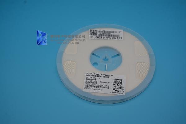 Cheap Halogen Free Surface Mount Ceramic Multilayer Capacitors CC0603JRNPO9BN121 for sale