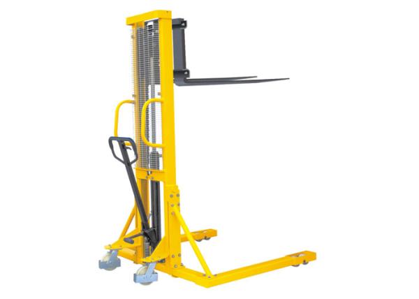 Cheap Adjustablemanual Hydraulic Pallet Stacker , Straddle Stacker Forklift High Efficiency for sale