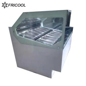 China R290 Refrigerant Glass Door Upright Ice Cream Freezer 450L on sale