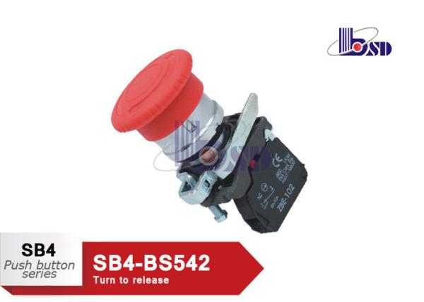 Cheap Industrial Red Mushroom Switch Emergency Push Switch 50hz Lamp Beads SB4-BS542 for sale