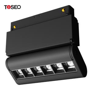 China Dimmable LED Magnetic Track Lights 6 Watt 12watt Black Track Spotlights on sale