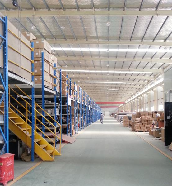 Cheap Multi Layer Metal Mezzanine Racking System / Industrial Mezzanine Floor Customized Depth for sale