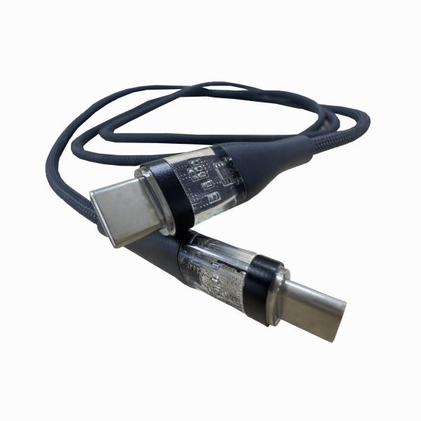 Cheap 113 Type C C-C Mobile Charge Cable Digital Display Design High Speed Charge Fabric Outer Sheath Wire Power Wiring for sale