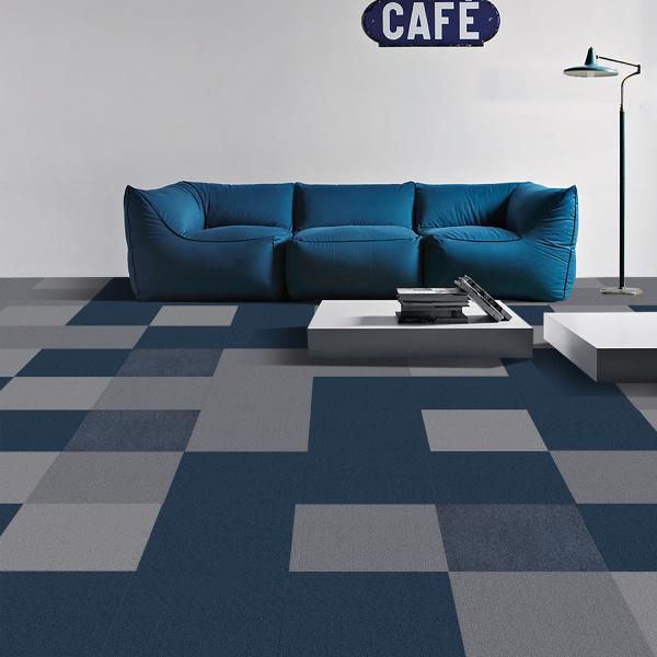 Cheap Solution Dyed Polypropylene Nylon Carpet Tiles 50x50cm Loop Pile For Business for sale