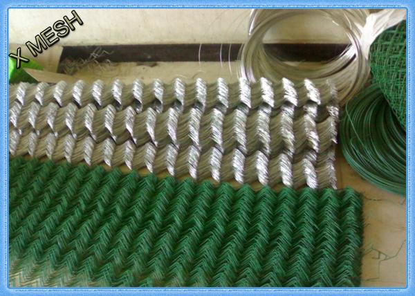 Cheap PVC Coated 2"x2" Steel Chain Link Fence 1.8 X 15 Meters For Road Fencing for sale