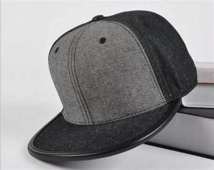 Best Leather Brim Wool Mens Fitted Baseball Hats , Strap Snapback Hats Embroidering Blank wholesale