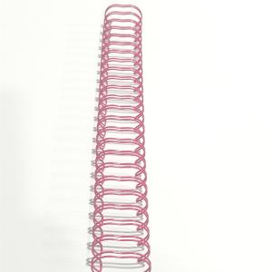 China Sample Red 7/8 Inch Spiral Wiro Binding Use Double Loop Wires For Diary Books on sale