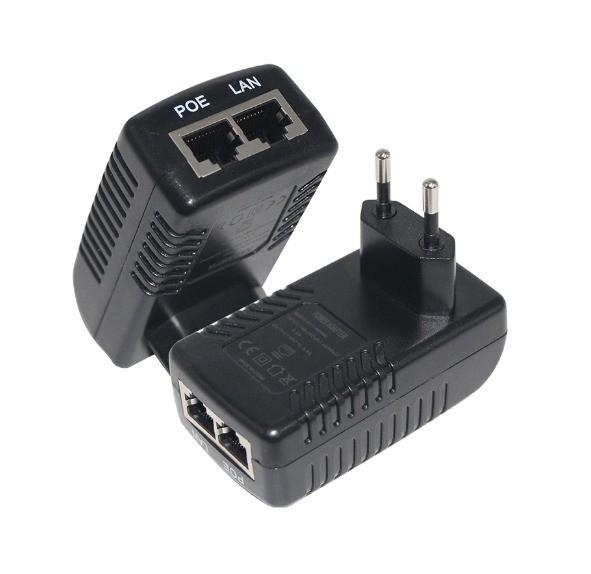 Cheap 0.4A 1000mbps 24v 48v 1a RJ45 POE Injector Splitter Power Over Ethernet Adapter for sale