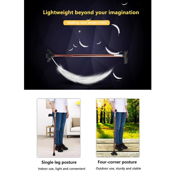 Adjustable Folding Walking Canes 4-Section Foldable Walker Aluminum Walking Cane