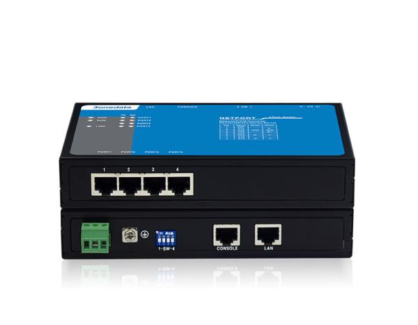 Cheap IP30 Waterproof Ethernet Device Server Low Power Consumption CE Certificated for sale