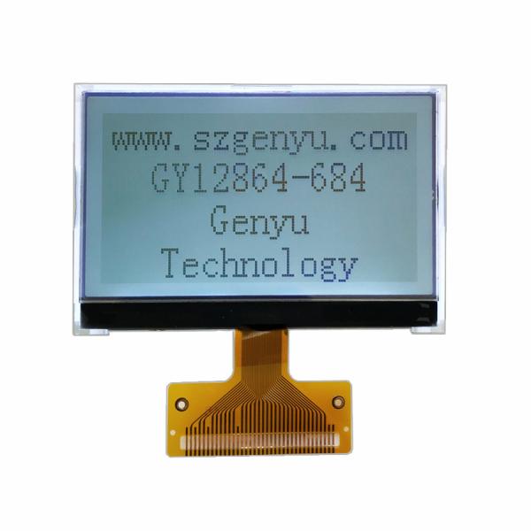 Cheap 2.72 Inch 128x64 LCD COG Display Graphic FSTN Screen Positive White Backlight 36PIN FPC for sale