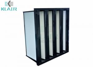 Best ABS V Bank Filter , Pleated HEPA Air Filters HVAC System With Plastic Frame wholesale