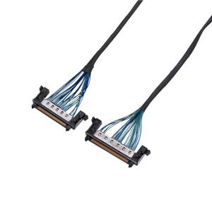 LCD Notebook Computer Coaxial Cable Assembly Customized 20pin 30pin LVDS