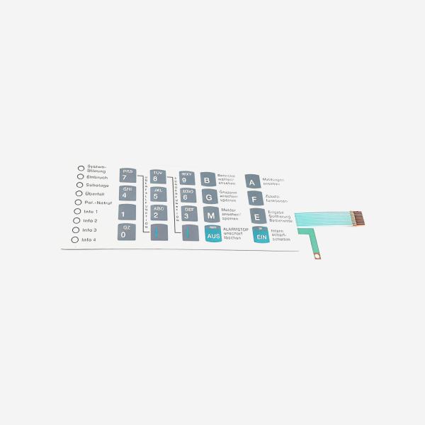 Cheap DC 12V LED Membrane Switch Keypad IP67 With Wire Wireless Interface Type for sale