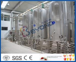 PLC UHT Milk Processing Line For High Temperature Pasteurized Soy Milk / Organic Milk / Milk Products