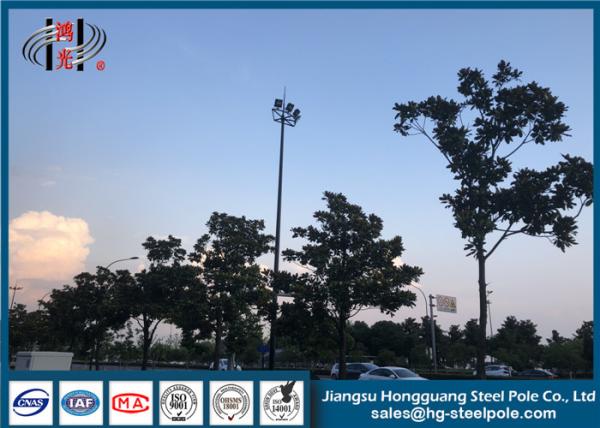 Cheap Q460 Conical Shaped High Mast Light Pole Telescopic Hot Dip Galvanized for sale
