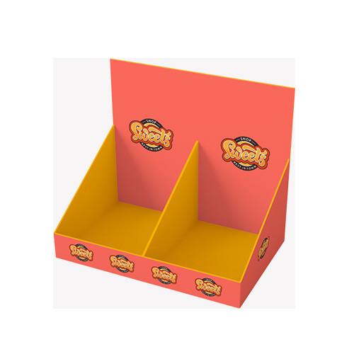 Cheap Corrugated Cardboard Counter Display Stands Display 4C Printing 320mmx210mm for sale