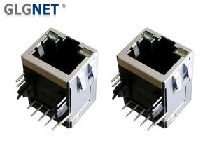 Bi Colored LED Ethernet RJ45 Modular Jack Connector Non POE With EMI Spring