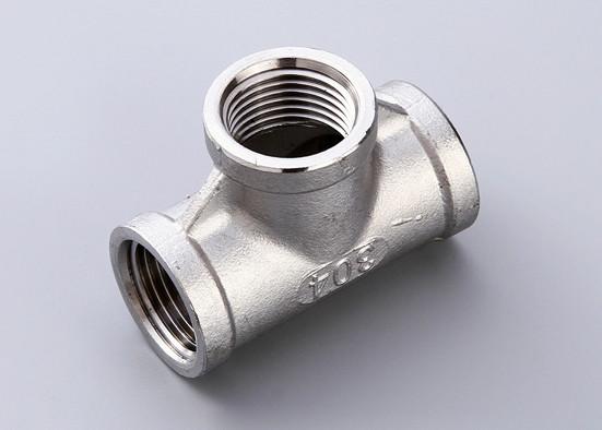 Cheap 150LB PN25 SS304 Threaded Pipe Fittings , Threaded Tee Fitting for sale