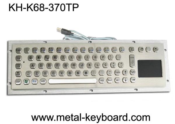 Cheap 70 Keys Industrial Computer Keyboard SUS304 Brushed With Touchpad for sale