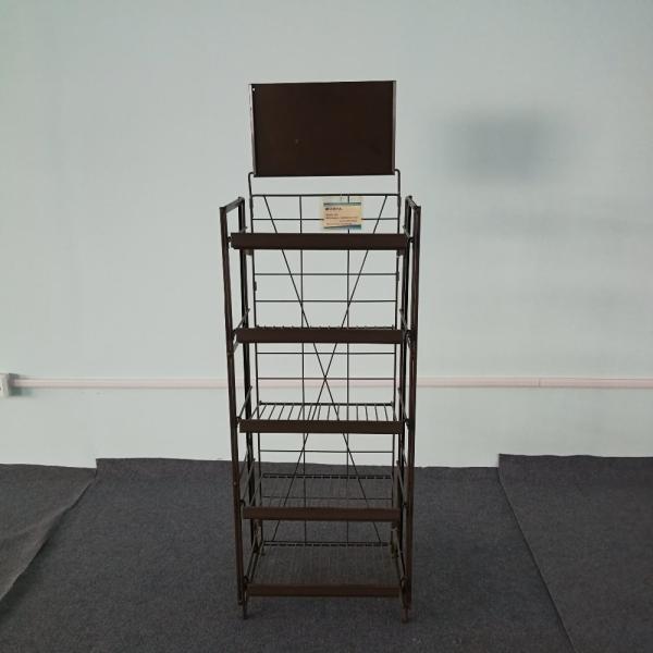 Cheap Store Metal Display Racks 5 Layers 80KG Loading Capacity Metallic Q235 for sale