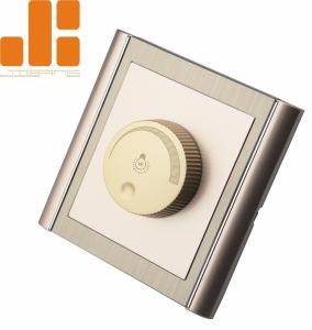 0 - 100% Triac Dimming LED Dimmer Switch With Golden Appearance 86*86 Knob Switch