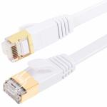 Flat Ethernet Cat7 Patch Cord SFTP Shielded Multipurpose White Color