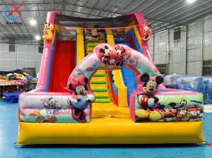 Customized Inflatable Slide Mickey And Minnie Inflatable Double Dry Slides Castle