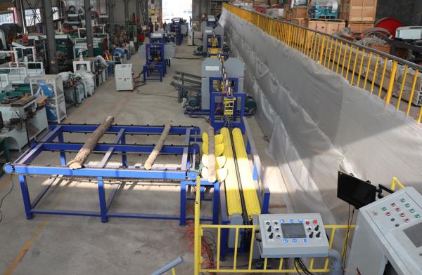 Cheap Full Automatic Log Cutting Vertical Twin Band Saw  Multi Blades Ripsaw Production Line for sale