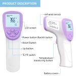 ABS Material Handheld Infrared Thermometer Non Contact Luminous Display Function