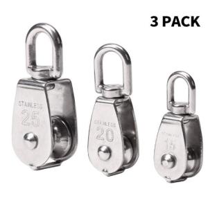 Stainless Steel Single Wheel Swivel Eye Pulleys Lifting Pulley Block