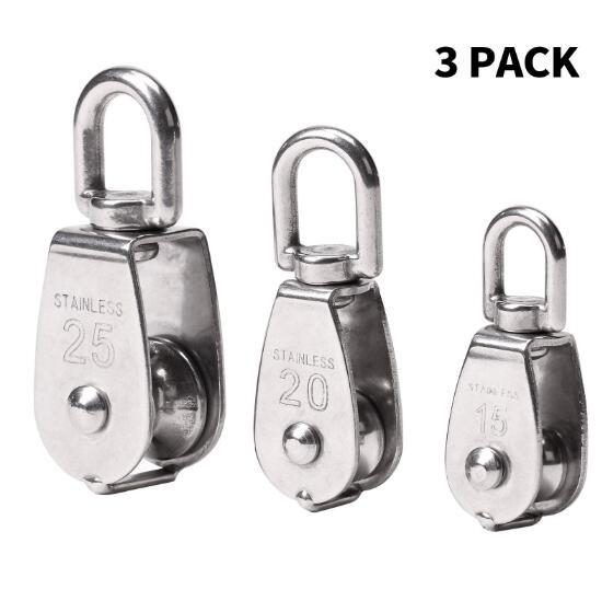 Cheap Stainless Steel Single Wheel Swivel Eye Pulleys Lifting Pulley Block for sale