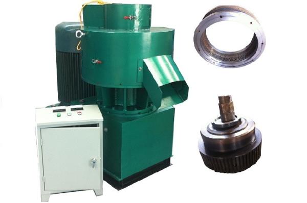 Cheap Double Loop Ring Mold Wood Fuel Bioenergy Pellet Machine With Automatic Lubricant Pump for sale