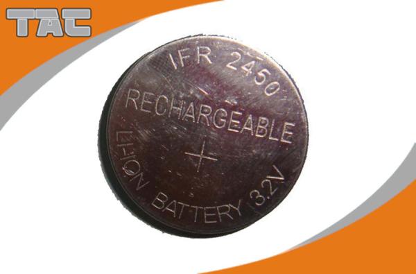 Cheap Rechargeable Lithium Coin Cell Battery LFR2450 80mAh 3.2V For IOT Domain for sale
