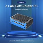 6 RJ45 Ethernet Soft Router PC With DDR4 Up To 8G And Intel Celeron 3865U