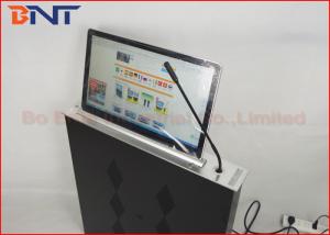 Slim Conference Tabletop LCD / LED Monitor Motorized Lift With Microphone