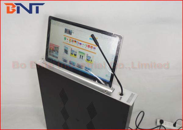 Cheap Slim Conference Tabletop LCD / LED Monitor Motorized Lift With Microphone for sale