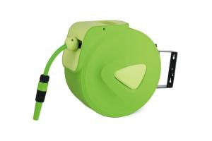 China Multi Color Auto Rewind Hose Reel , Retractable Garden Hose Reel 100 Ft on sale