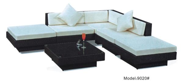 Cheap 6-piece modern wicker modular sectional sofa with ottoman -9020 for sale