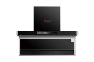 China Kitchen Black Range Hood Carbon Filter Smart Stainless Steel Range Hood on sale