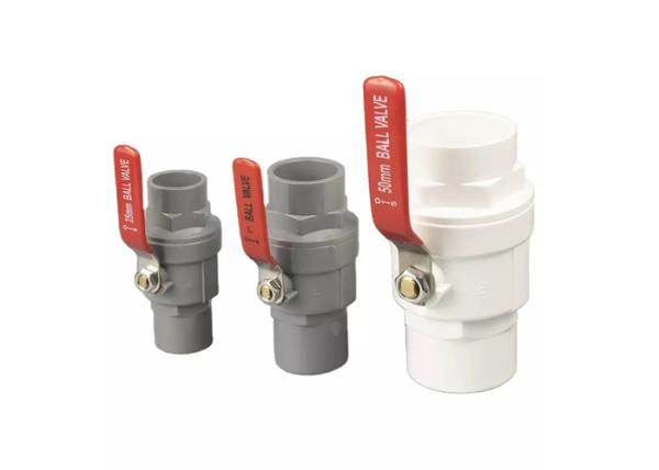 Cheap 1/2"- 4" ABS Chrome Insert PVC Two Pieces Ball Valve Stainless Steel Handle for sale